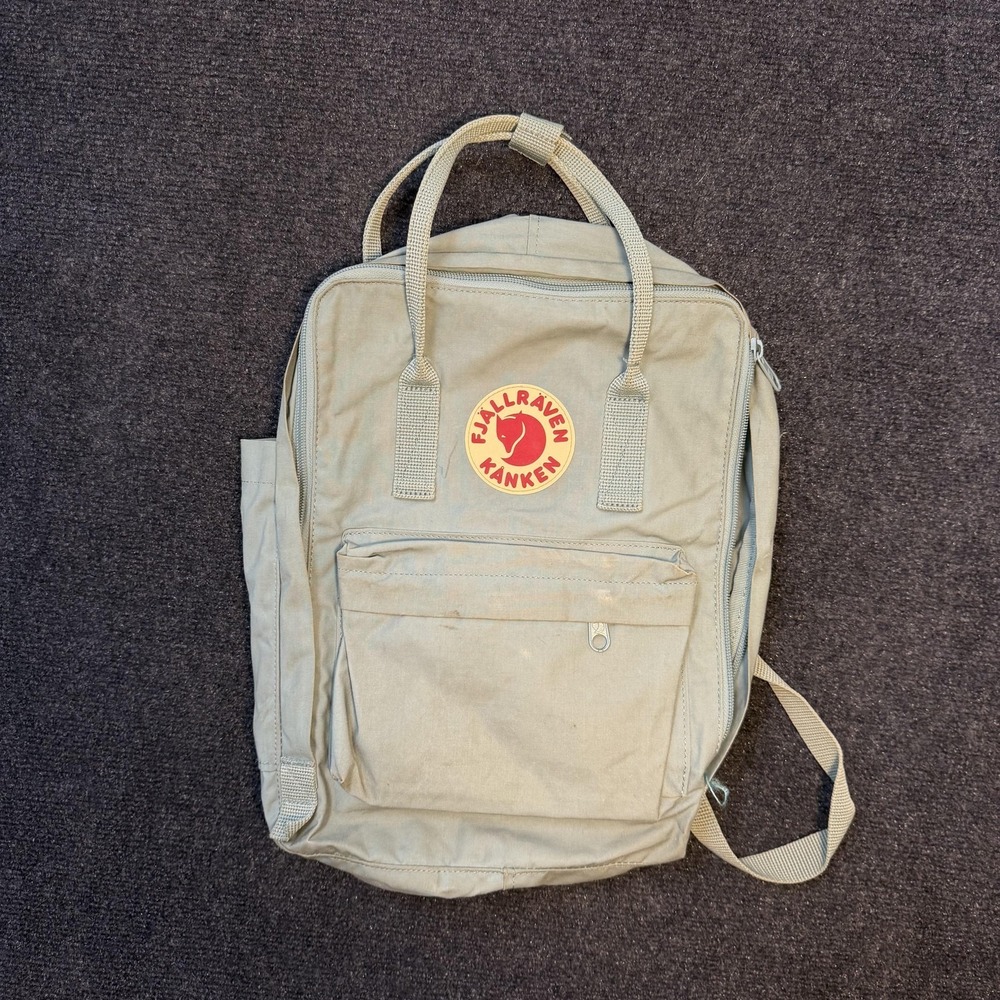 Fjallraven Green 15" Kanken Backpack Soft Case Adjustable Straps Daypack Unisex